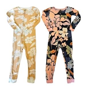 Carter's Toddler Girls Floral Print Footless Pajamas Bundle, Size 4T